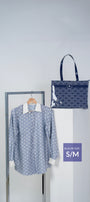 BE MONOGRAM TOTE BAG + BLOUSE